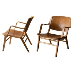 Pair of Peter Hvidt & Orla Mølgaard Nielsen Lounge Chairs, Model Ax, Circa 1960