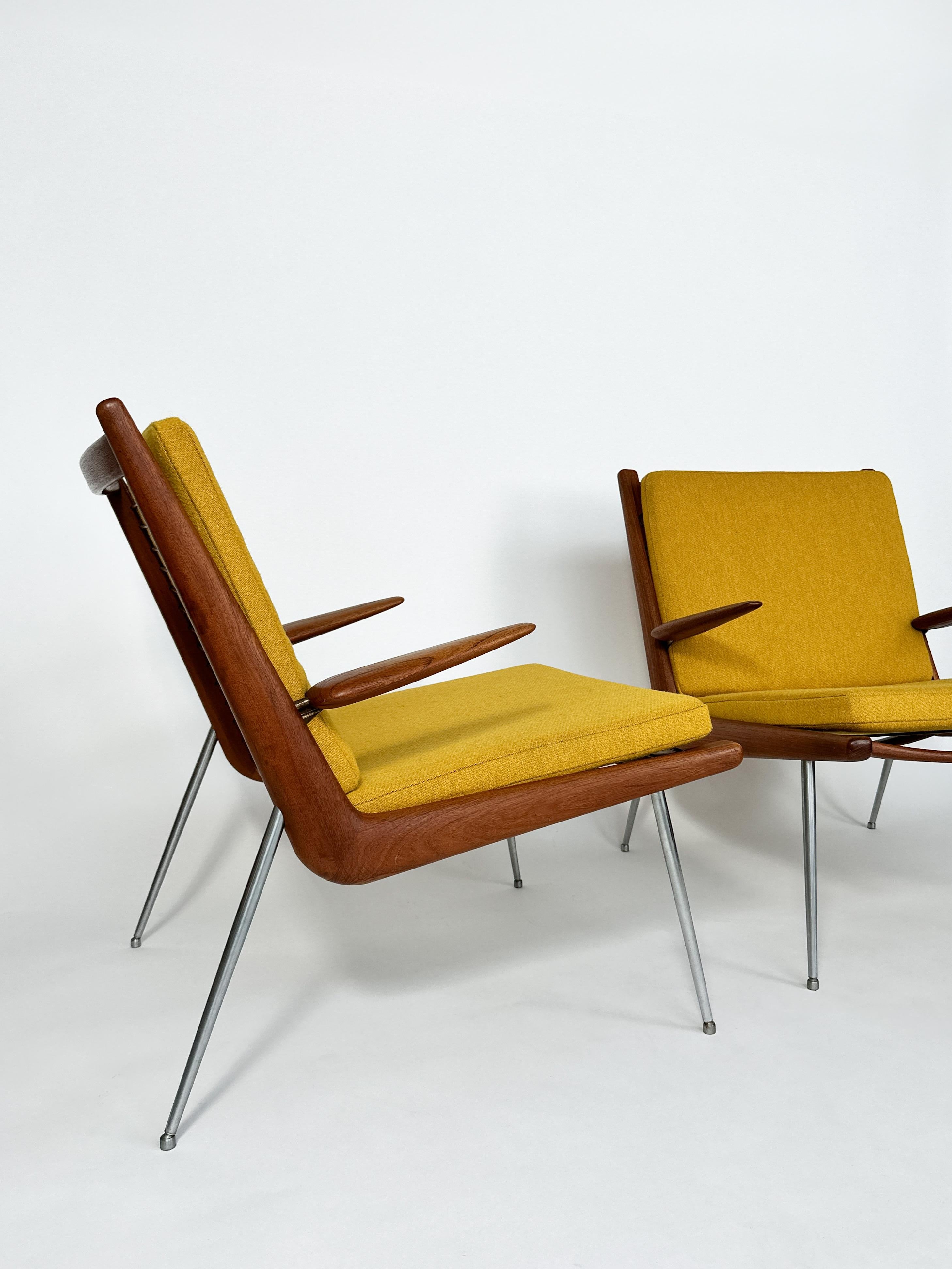 Ein Paar Boomerang-Stühle von Peter Hvidt & Orla Molgaard Nielsen, Frankreich & Sohn, 1960er Jahre (Dänisch) im Angebot