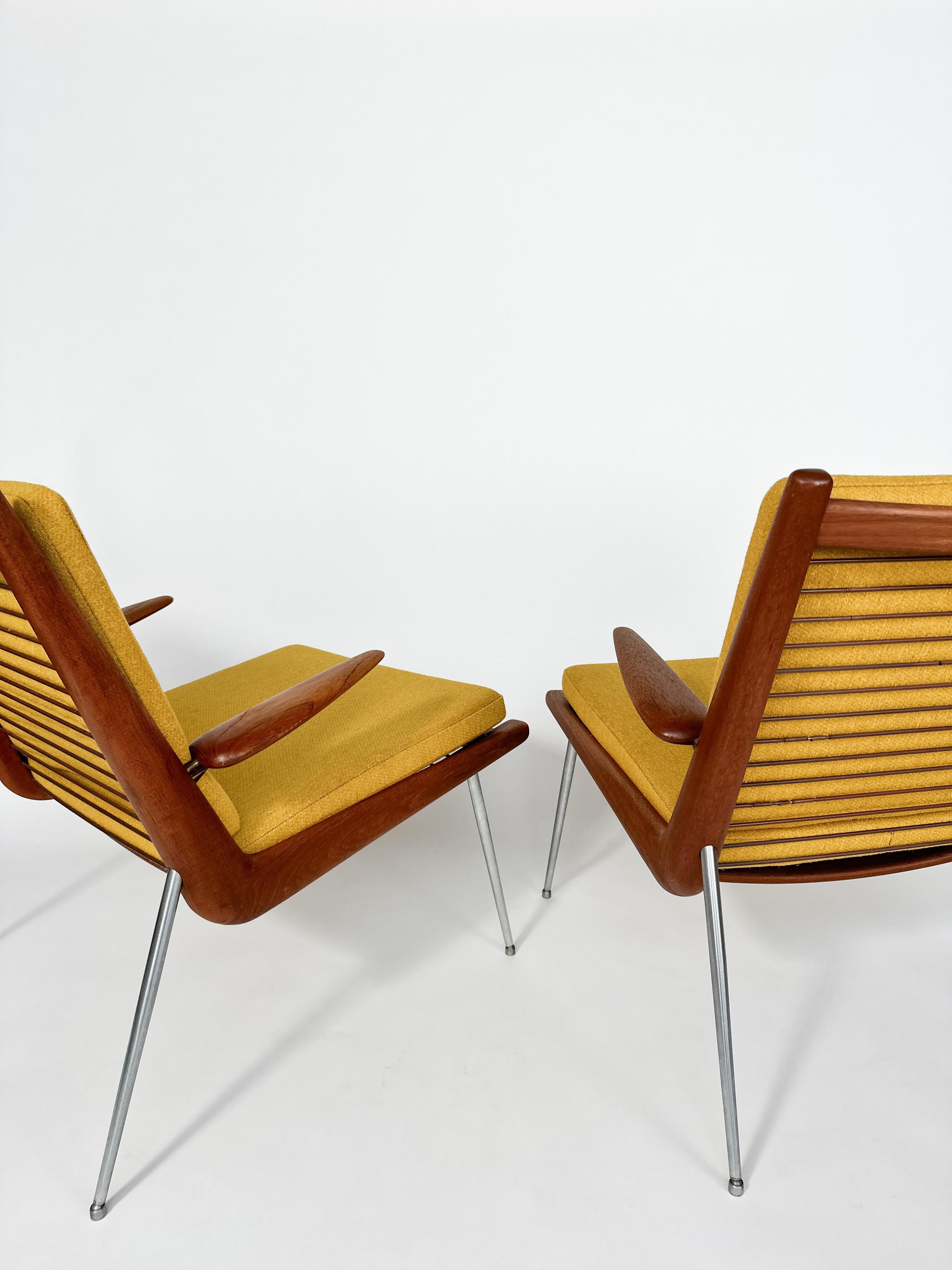 Ein Paar Boomerang-Stühle von Peter Hvidt & Orla Molgaard Nielsen, Frankreich & Sohn, 1960er Jahre im Zustand „Gut“ im Angebot in Basel, BS