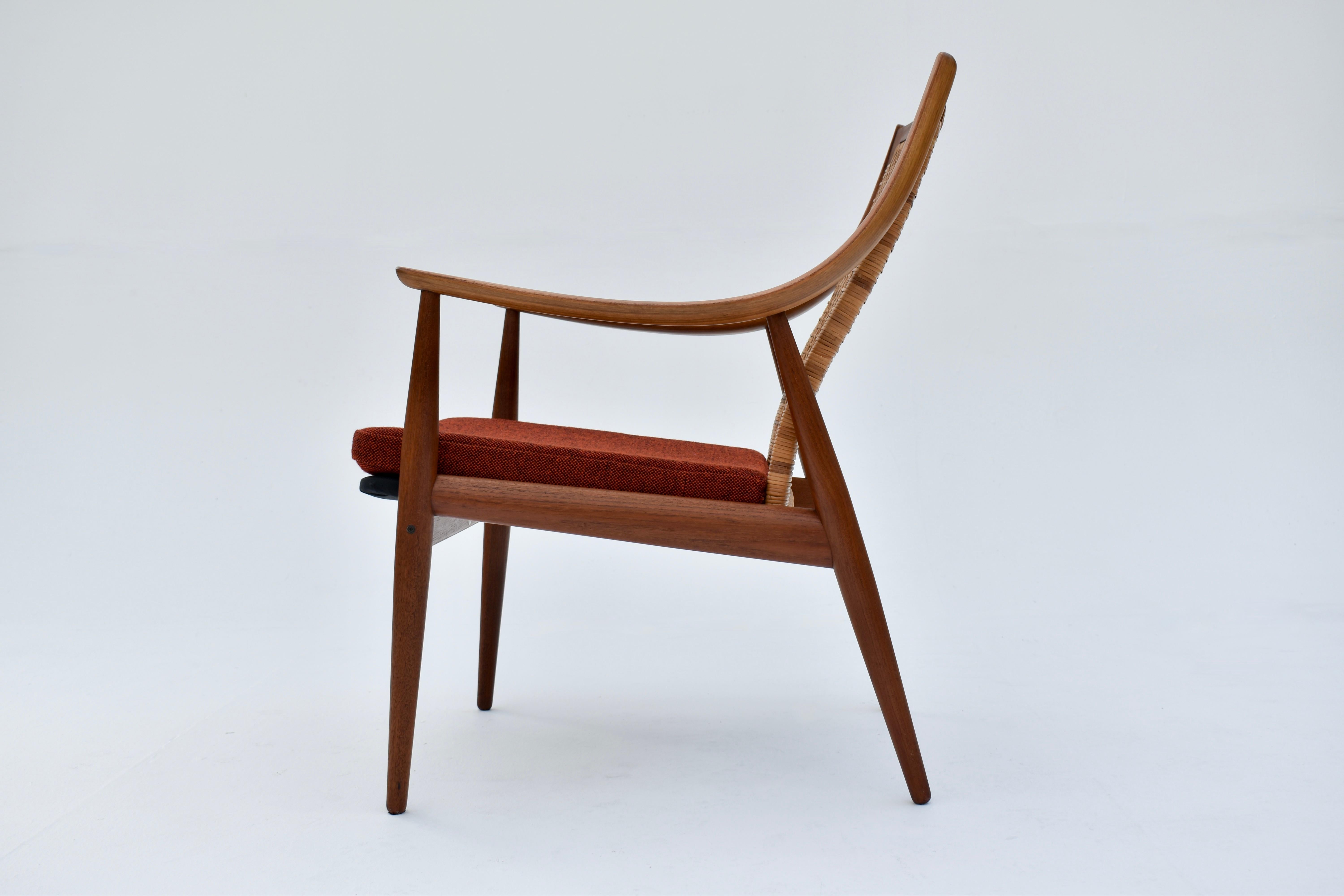 Mid-17th Century Pair Of Peter Hvidt & Orla Molgaard Nielsen Model 147 Teak & Rattan Chairs
