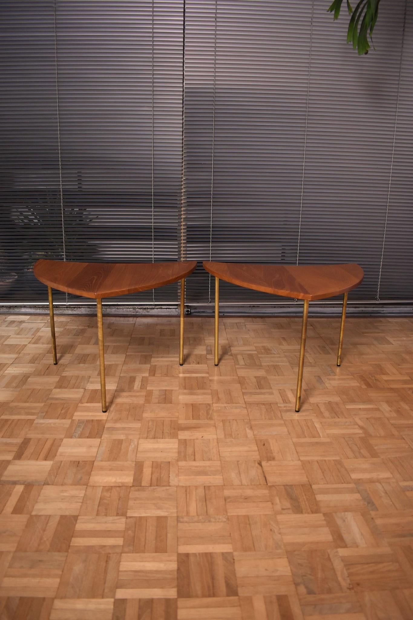 Mid-20th Century Pair of Peter Hvidt & Orla Mølgaard Nielsen Model 523 Pinwheel Tables