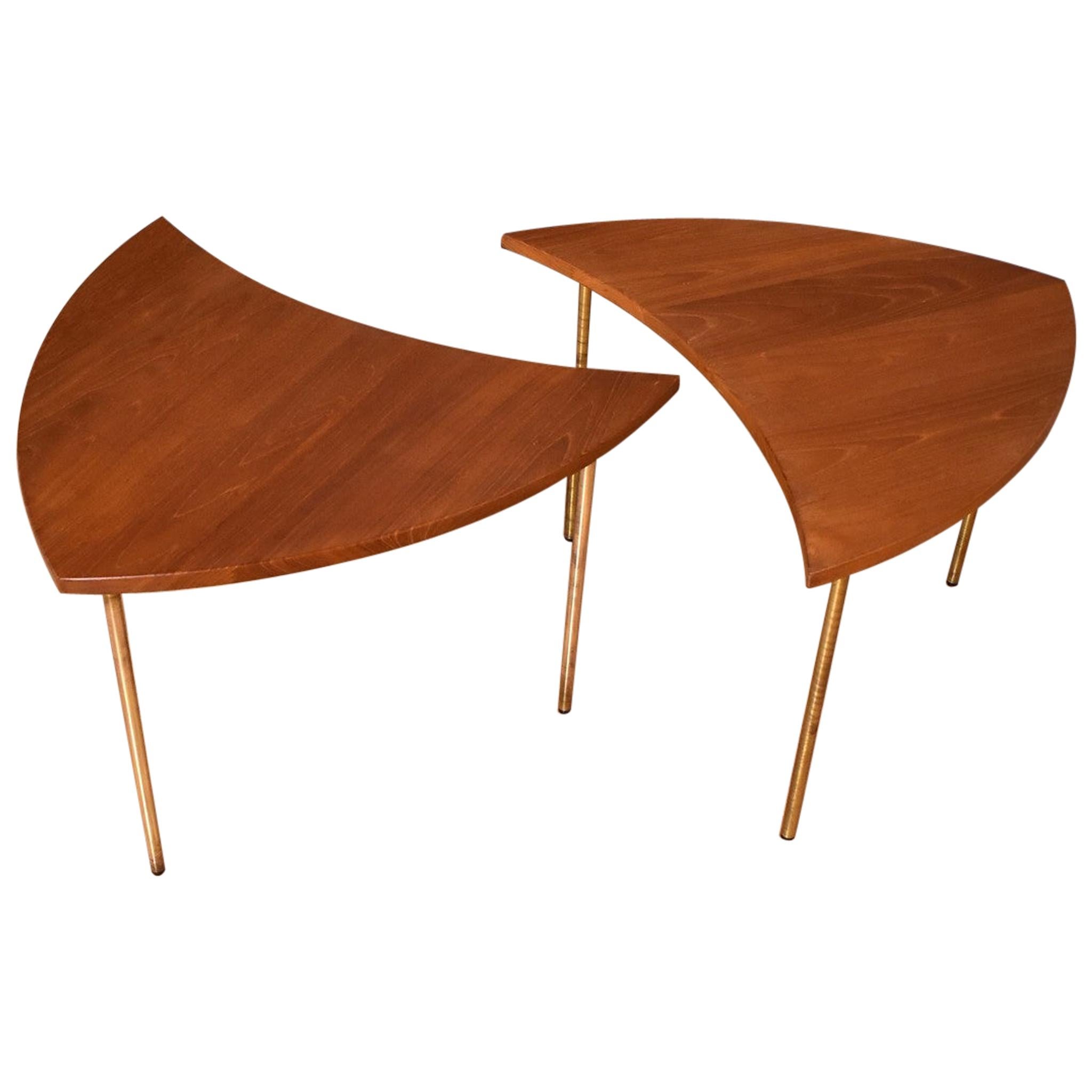 Pair of Peter Hvidt & Orla Molgaard Nielsen Model 523 Pinwheel Tables