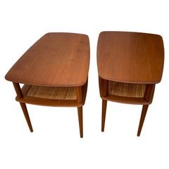 Pair of Peter Hvidt Teak Side Tables