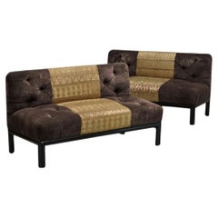 Pair of Peter Marino Velvet Upholstered Banquettes