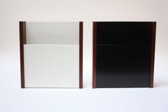 Pair of Peter Pepper Black and White Wall-Mounted Magazine Holders