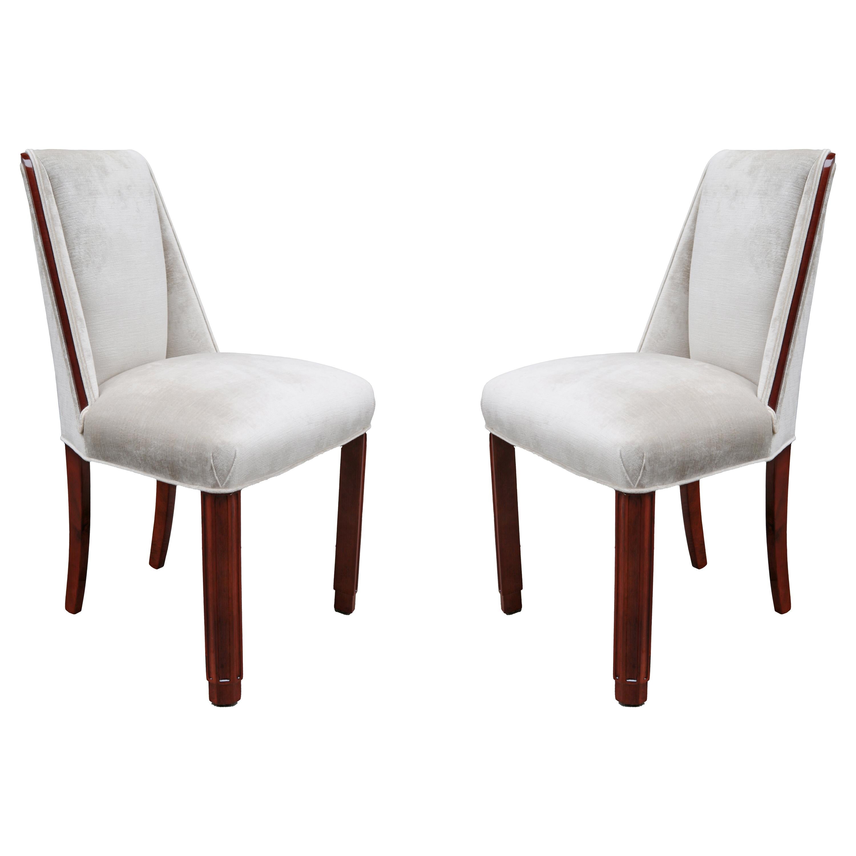Pair of Petit Art Deco Side Chairs