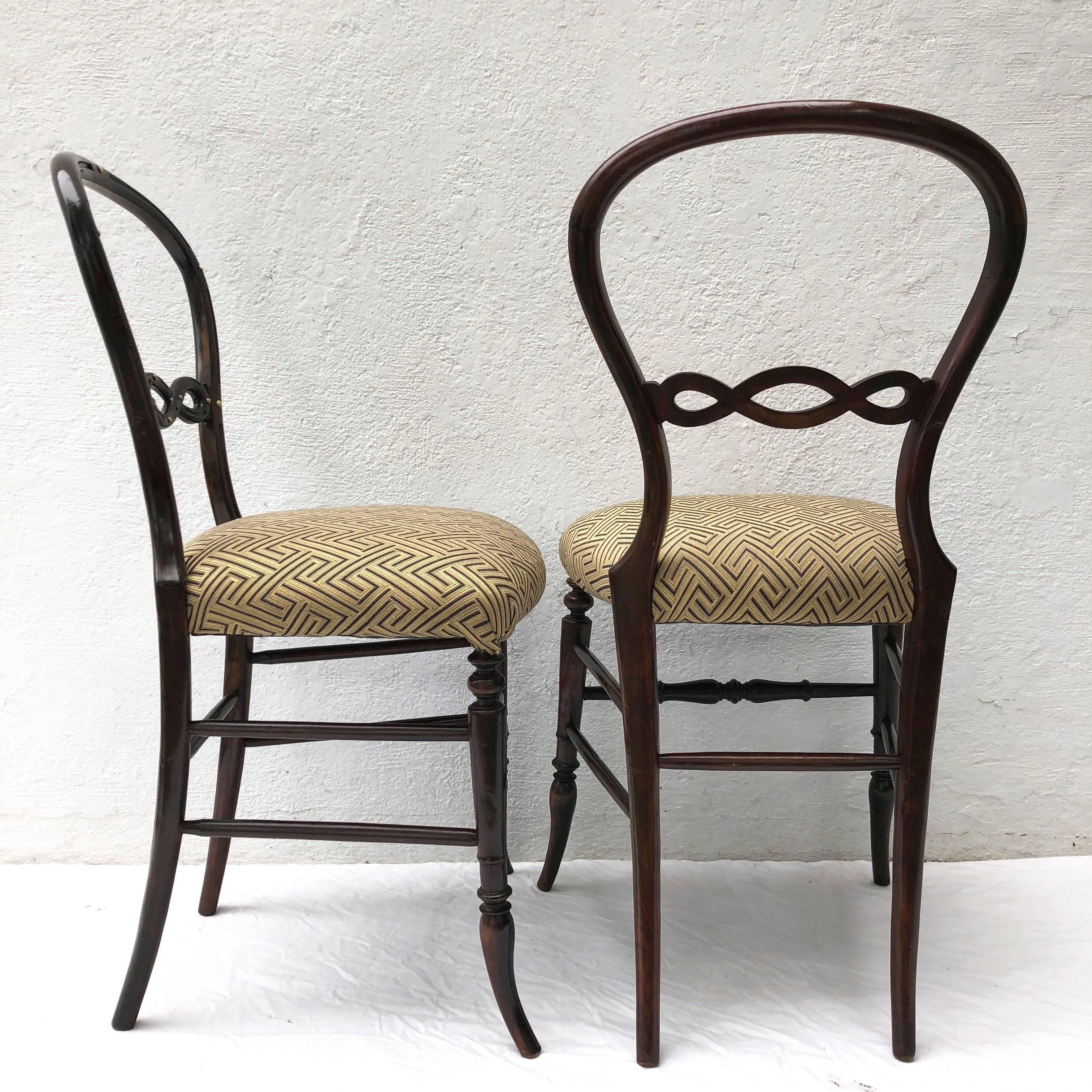 Pair of Petit English Side Chairs 4