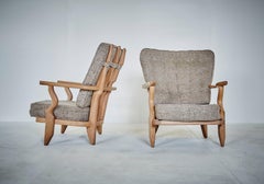 Pair of Petit Repos, Guillerme et Chambron with Original Fabric, 1960