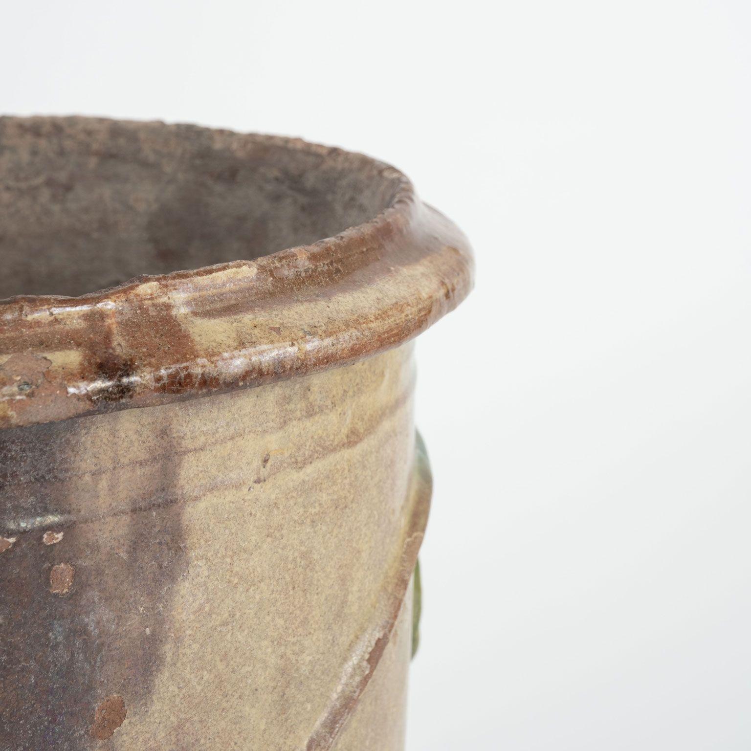 Glazed Pair of Petite Anduze Jars For Sale