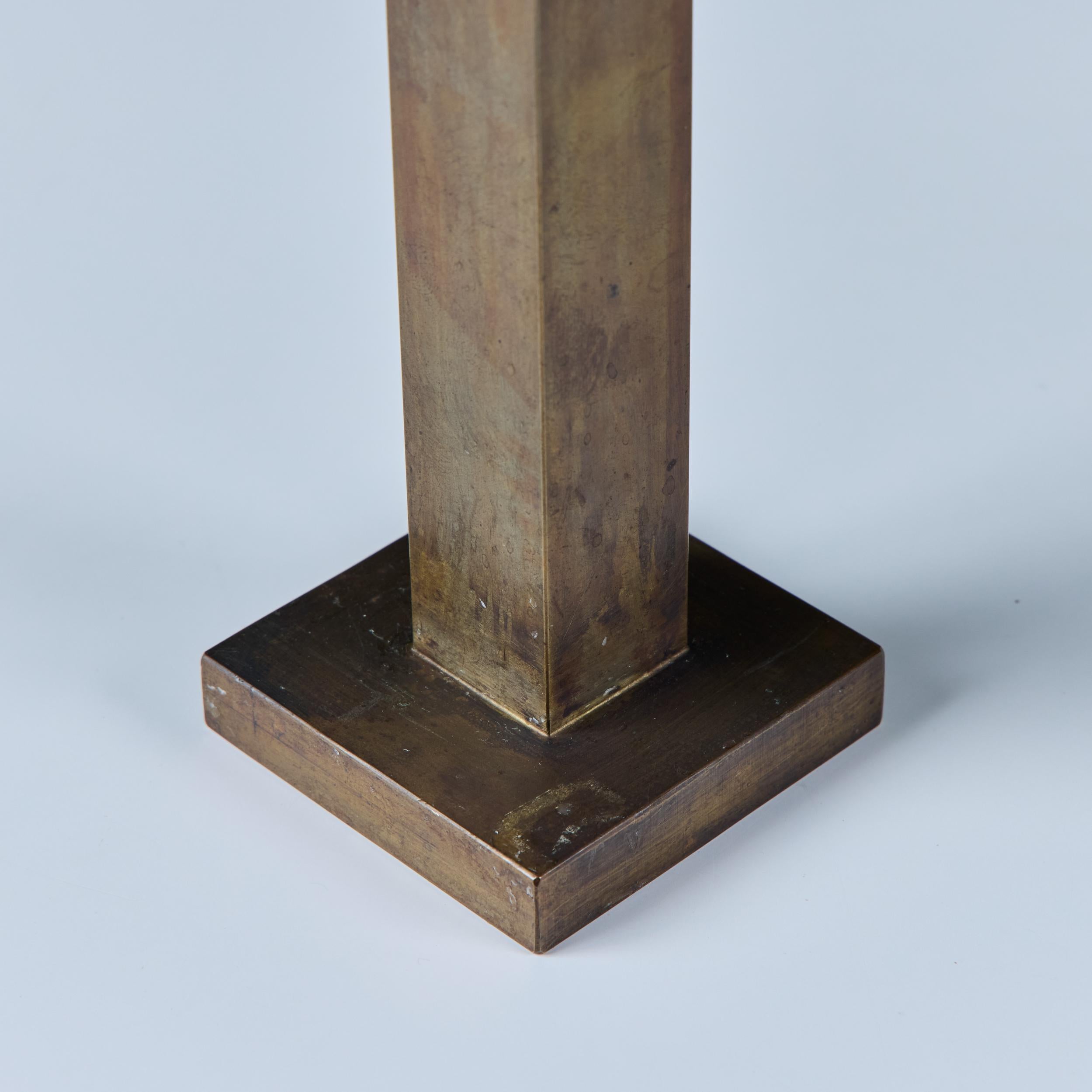 Pair of Petite Brass Candlesticks by Martha Sturdy For Sale 8