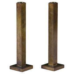 Pair of Petite Brass Candlesticks by Martha Sturdy