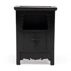 Pair of Petite Chinese Crackled Offering Cabinets, 19th Century