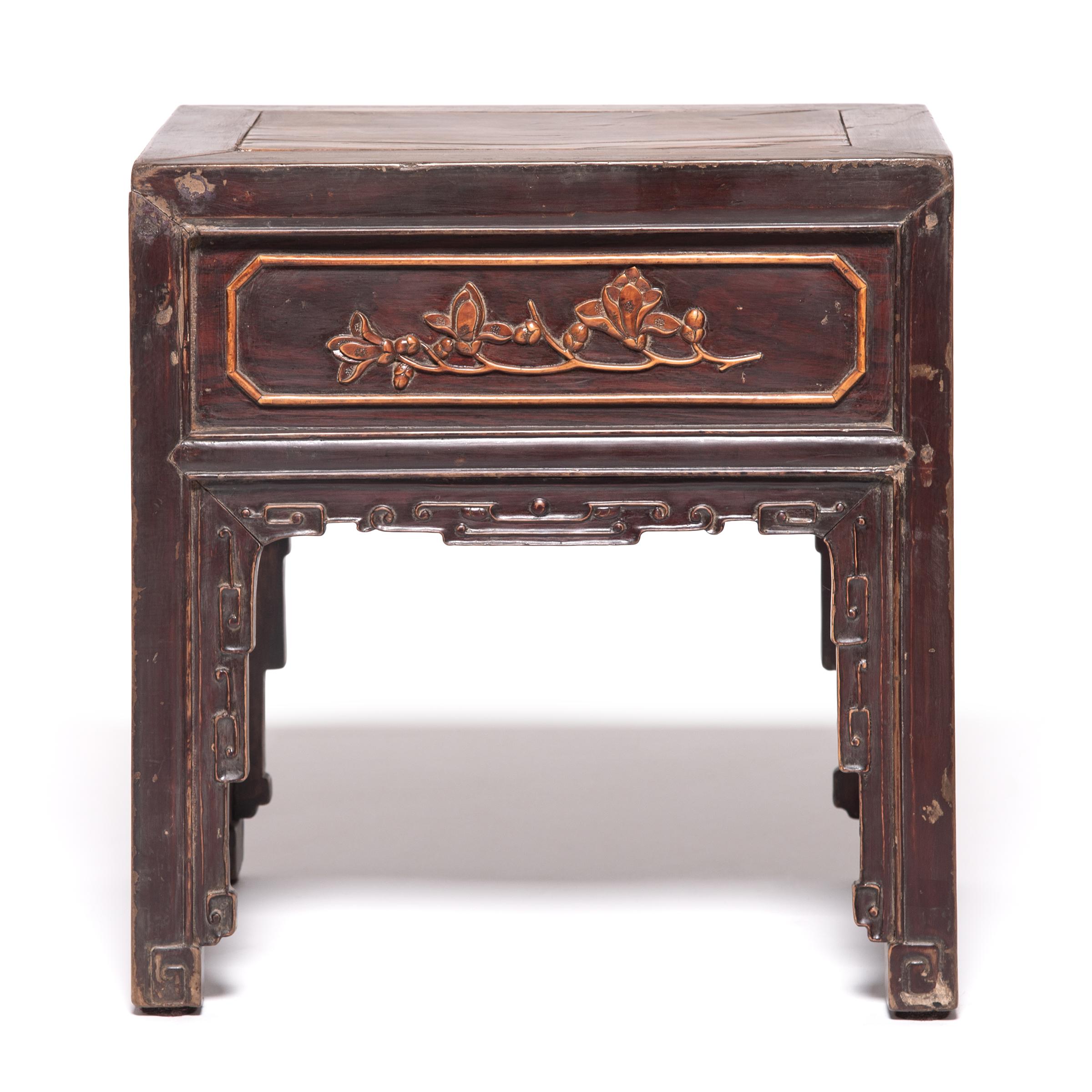 Pair of Petite Chinese Display Tables with Boxwood Inlay, c. 1850 4