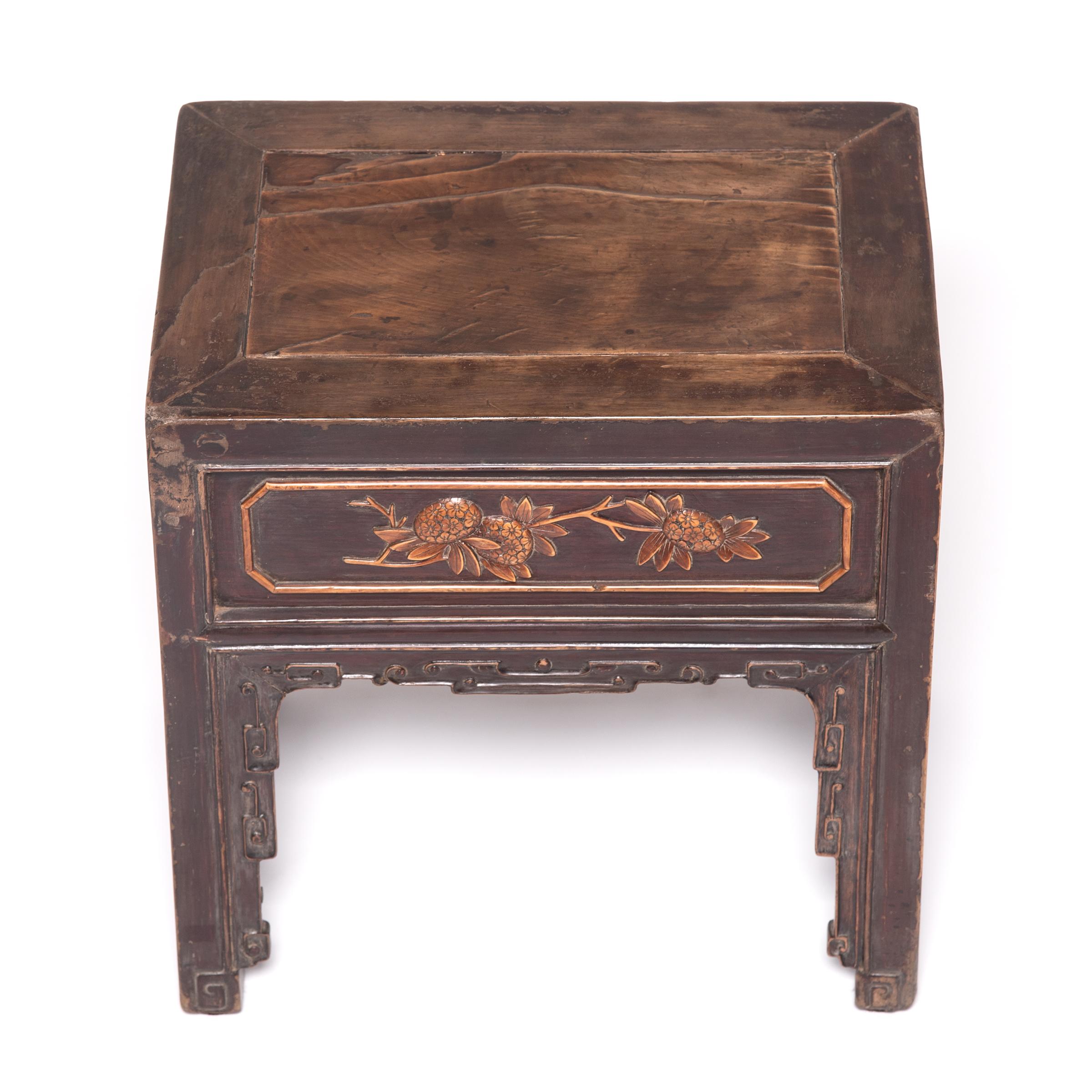 Pair of Petite Chinese Display Tables with Boxwood Inlay, c. 1850 6