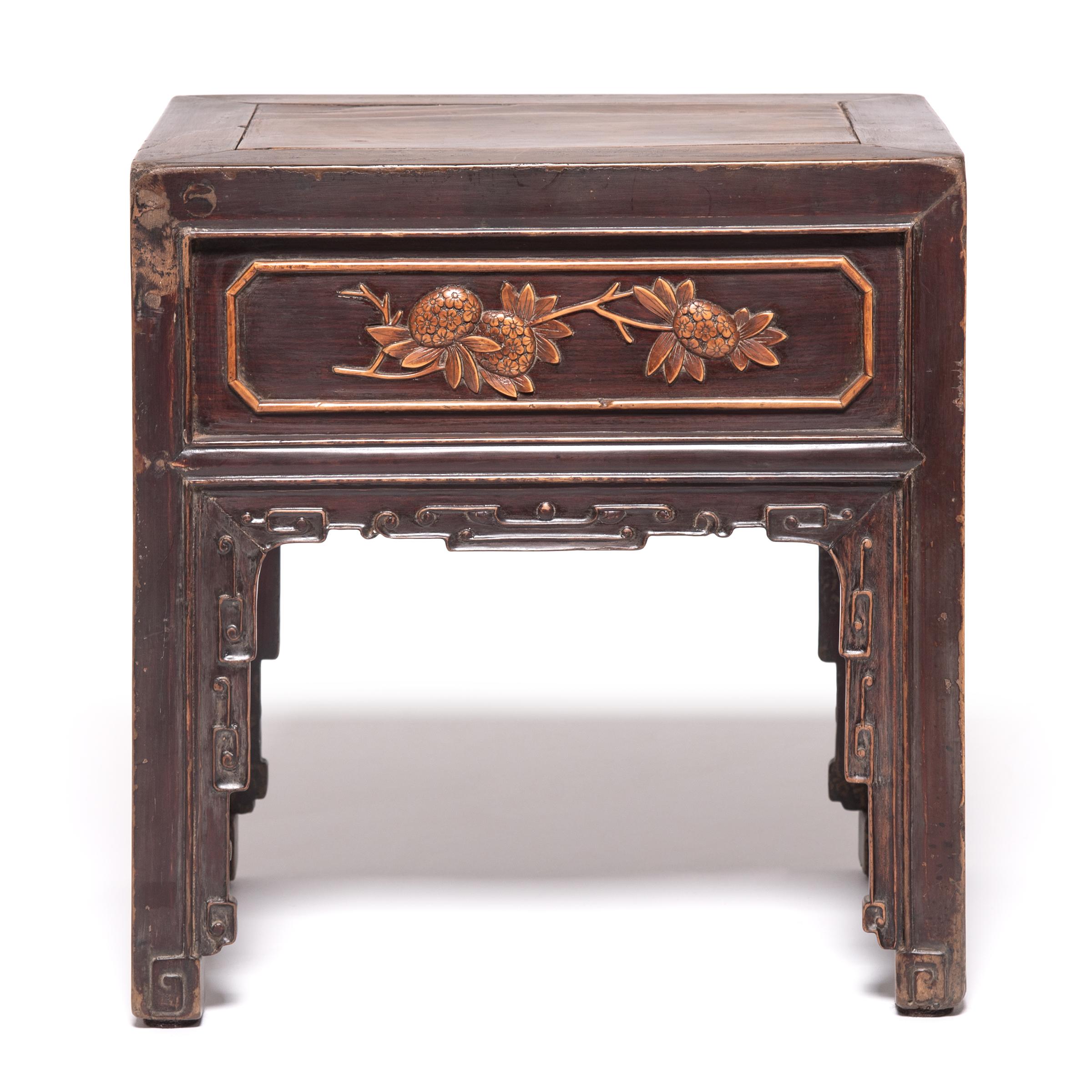 Pair of Petite Chinese Display Tables with Boxwood Inlay, c. 1850 2