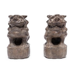 Pair of Petite Chinese Fu Dog Guardians