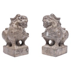 Used Pair of Petite Chinese Fu Dog Guardians