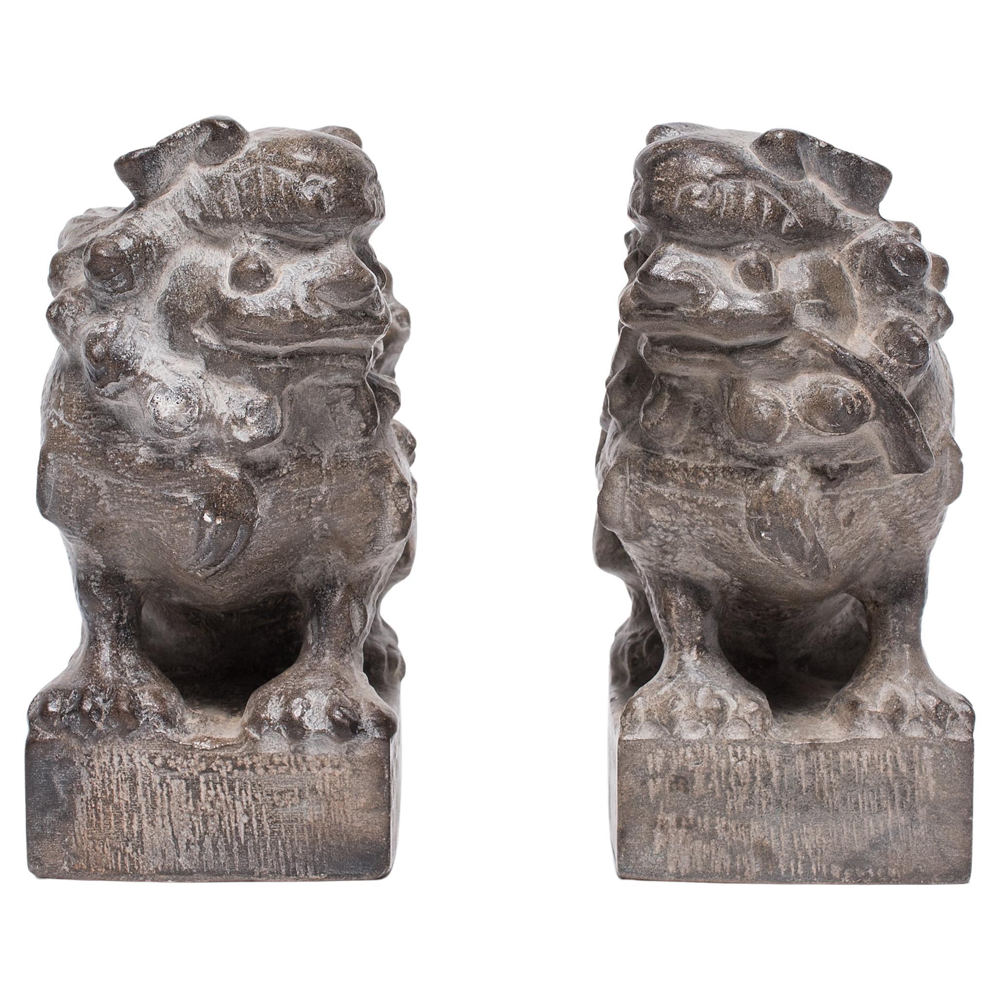 Pair of Petite Chinese Fu Dog Guardians