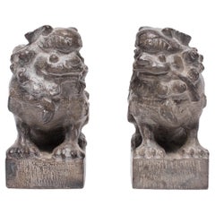 Used Pair of Petite Chinese Fu Dog Guardians