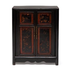 Pair of Petite Chinese Fujian-Style Lacquer Cabinets, c. 1900