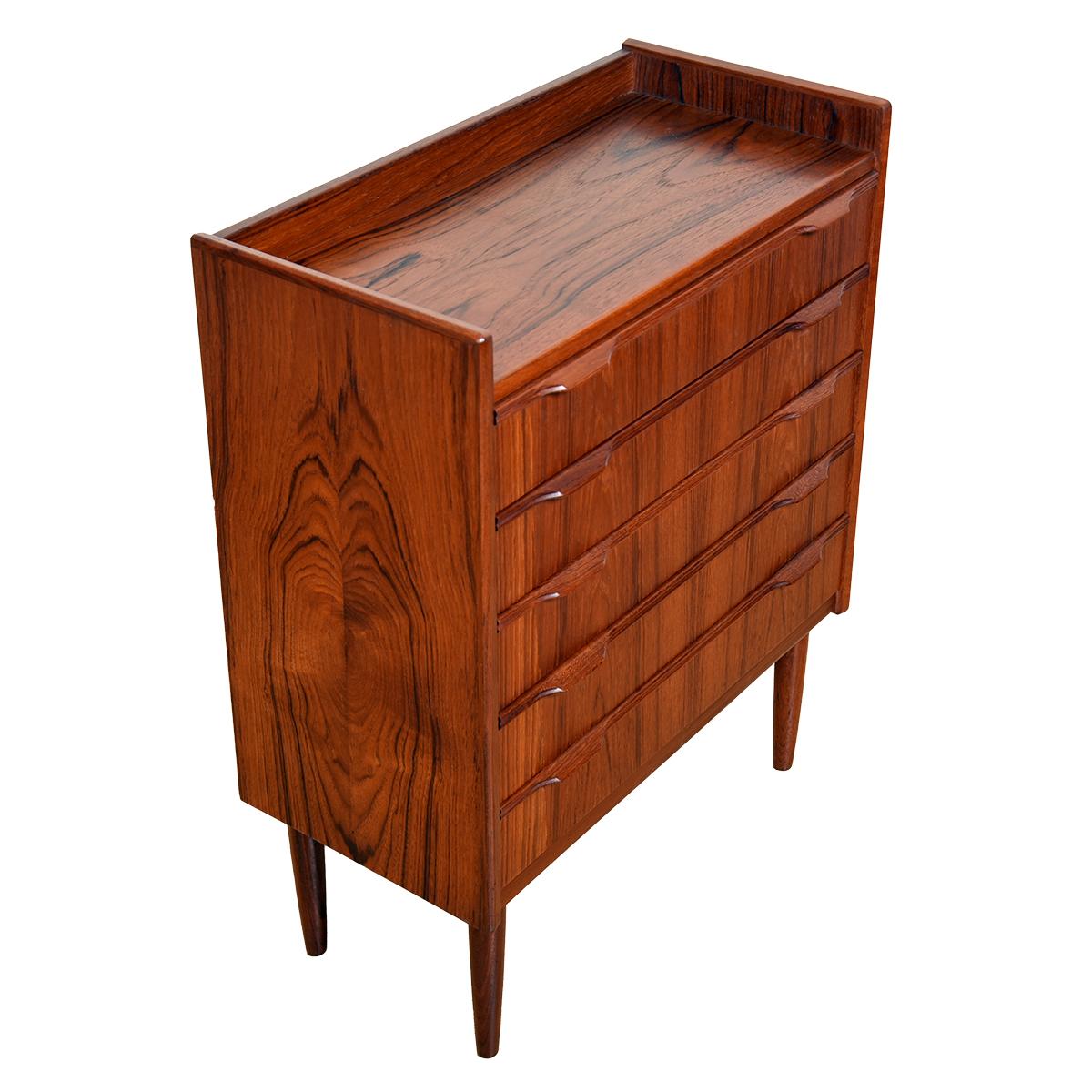 Mid-Century Modern Pair of Petite Danish Teak End Tables  Nightstands For Sale