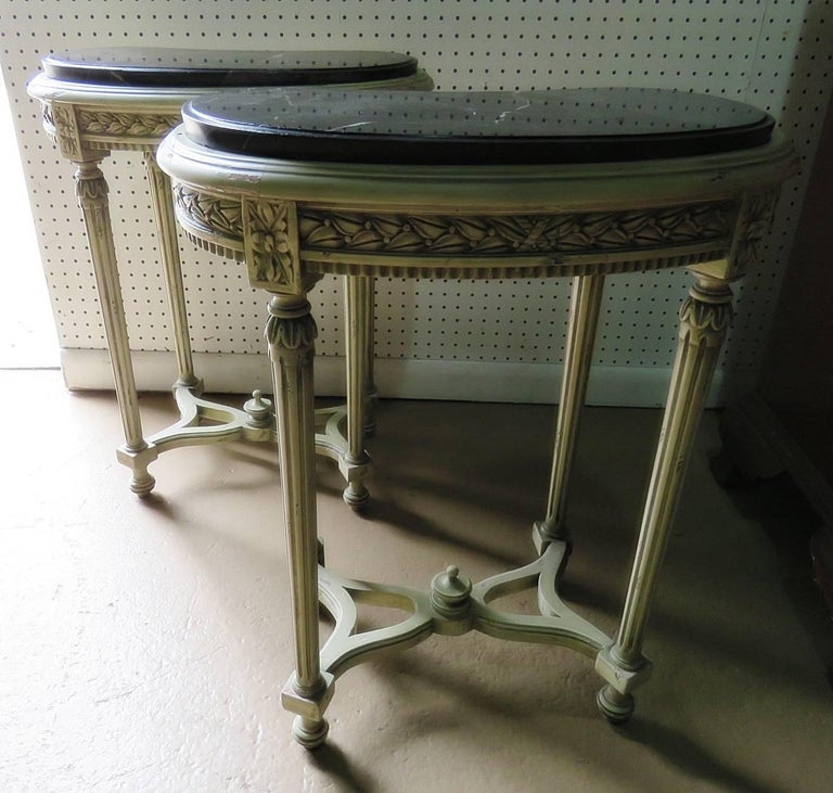 Pair of Petite Demilune Consoles For Sale at 1stDibs