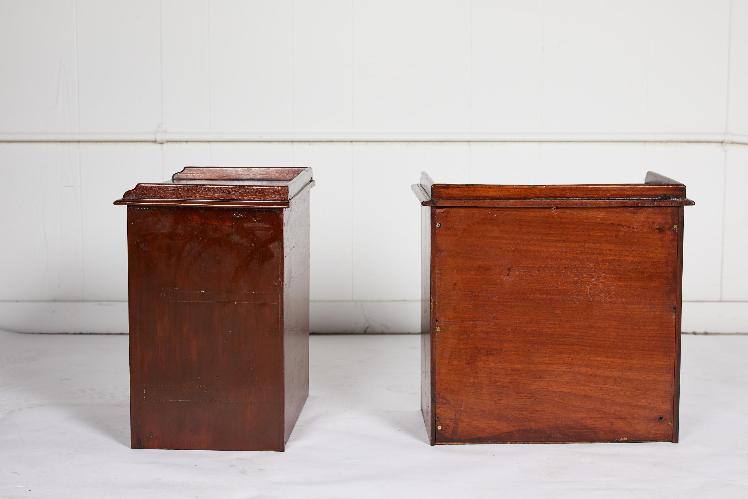 Pair of Petite English Mahogany Chests 5