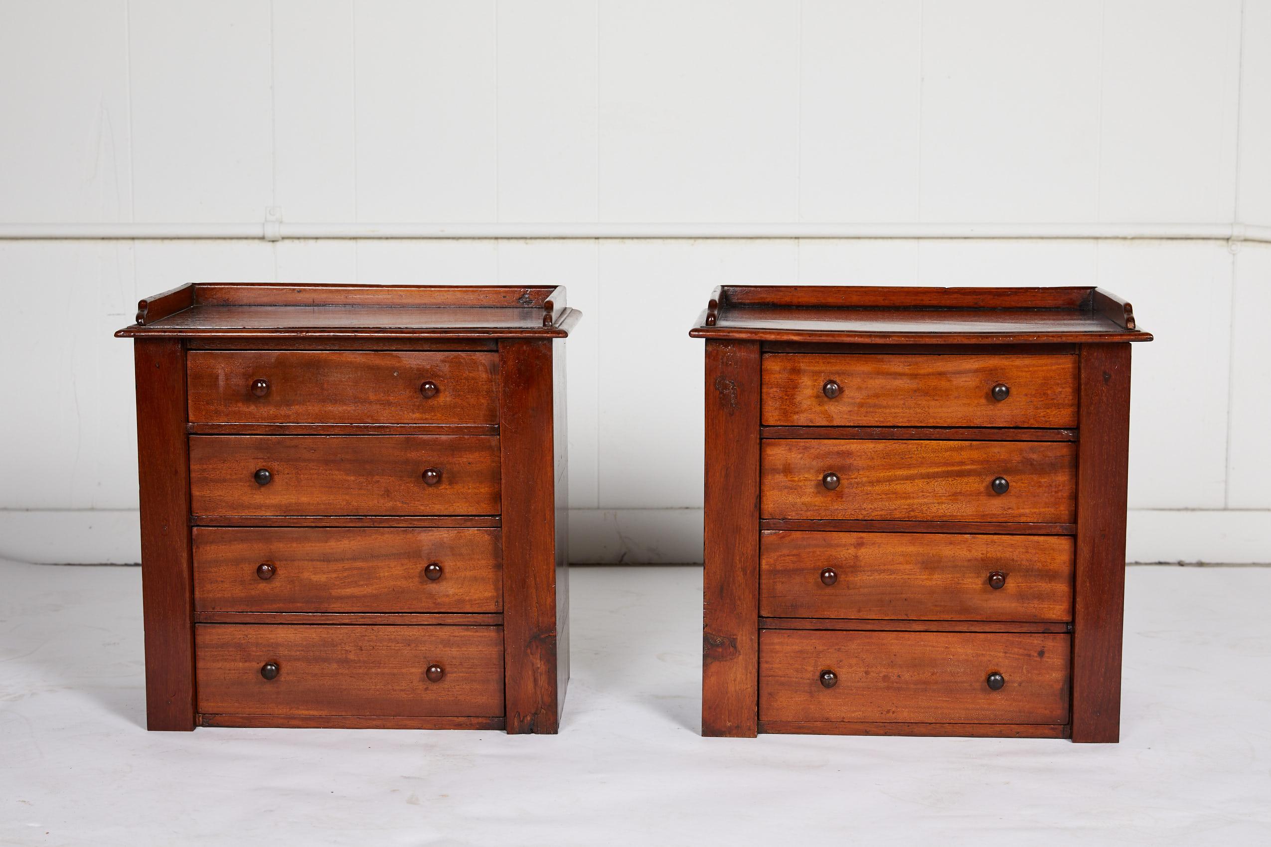 William IV Pair of Petite English Mahogany Chests