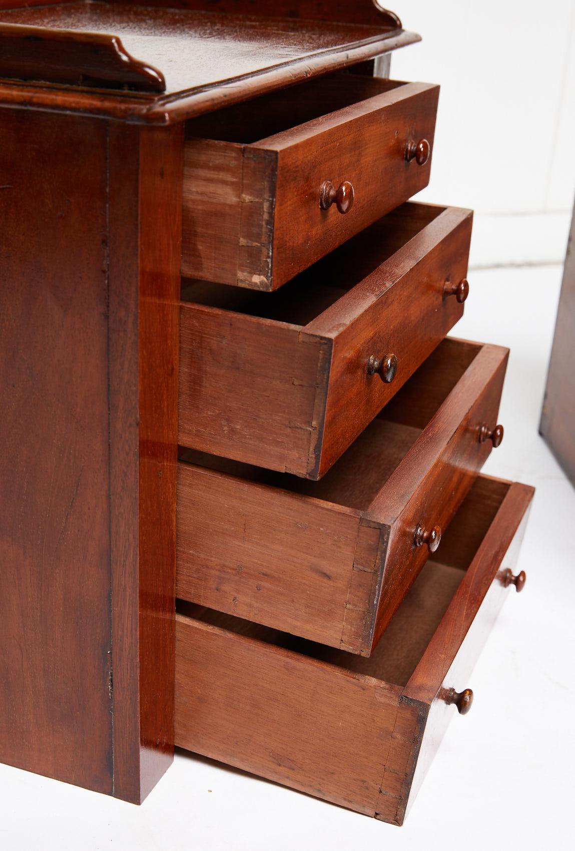 Pair of Petite English Mahogany Chests 2
