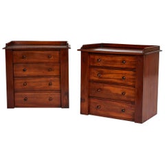 Pair of Petite English Mahogany Chests