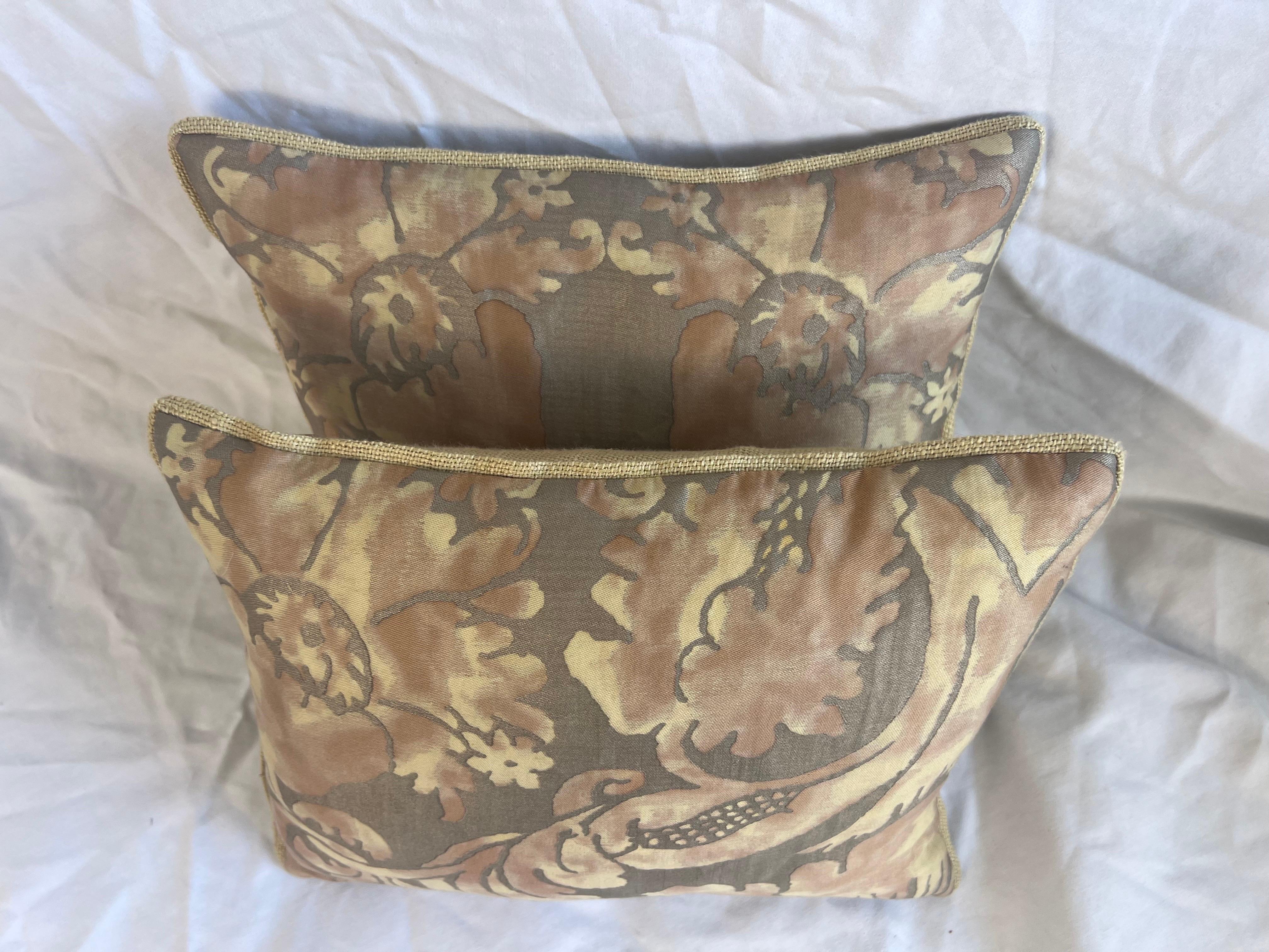 Rococo Pair of Petite Fortuny Pillows 