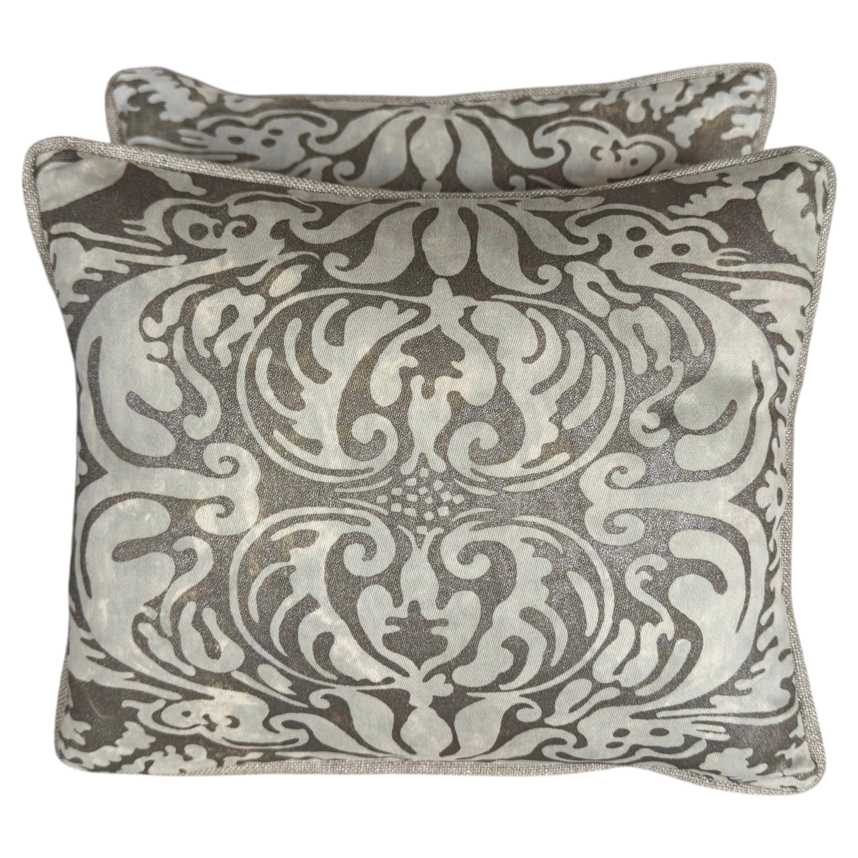 Pair of Petite Fortuny Venetian Textile Pillows