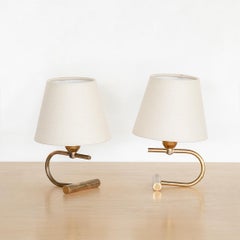 Pair of Petite French Brass Lamps