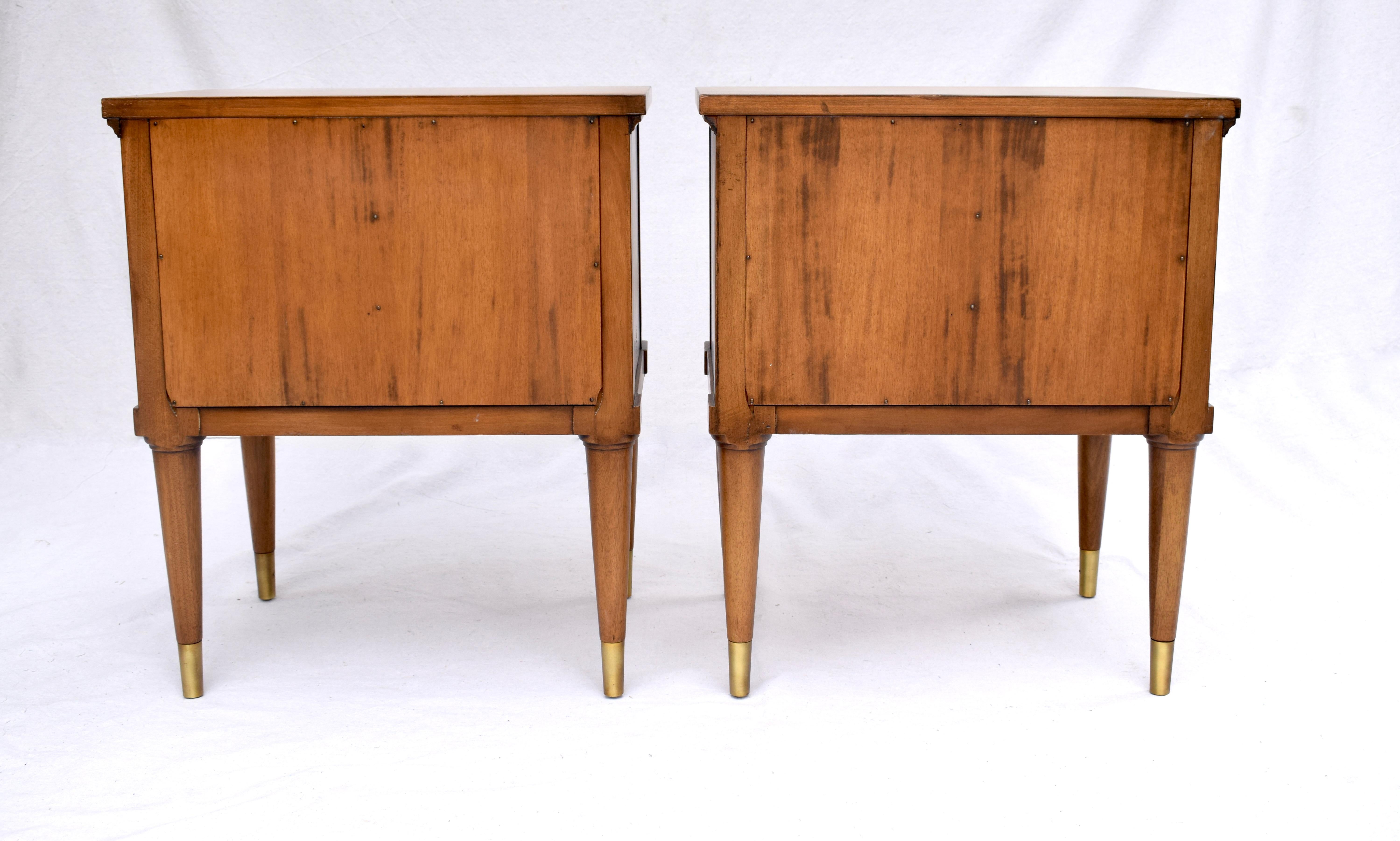 American Pair of Petite French Directoire Style Commodes or Nightstands