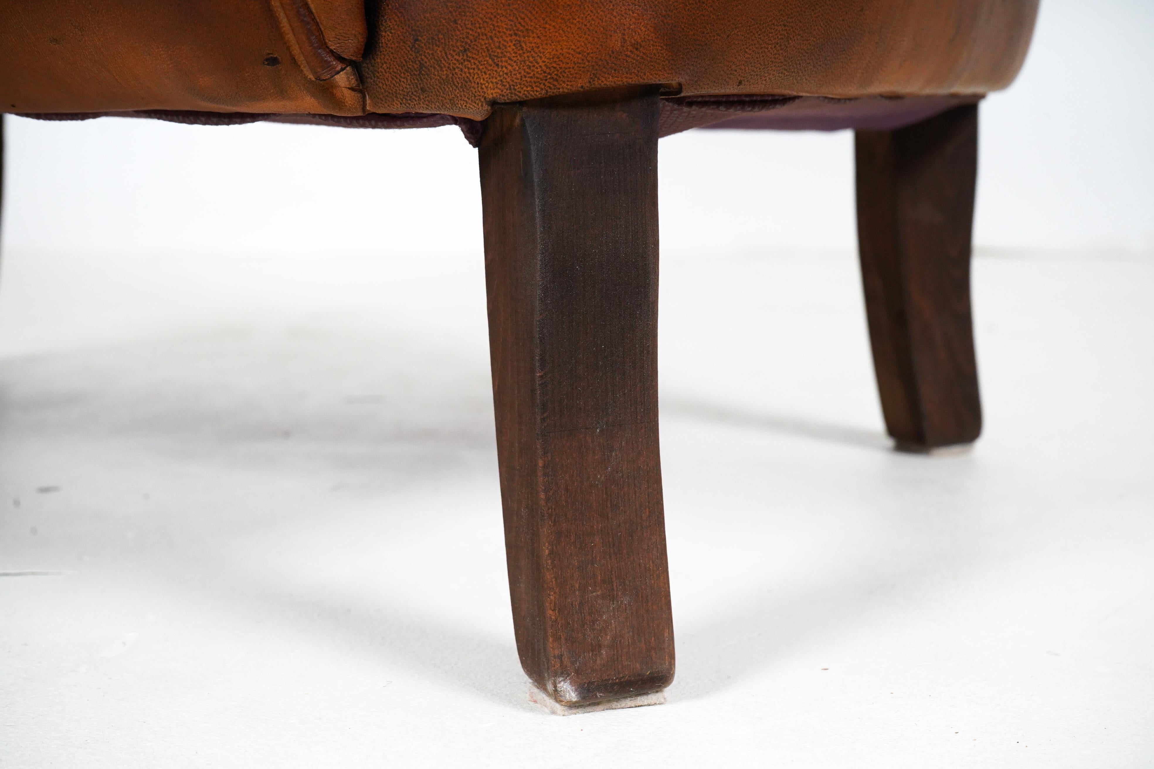 Pair of Petite French Leather Club Chairs 5
