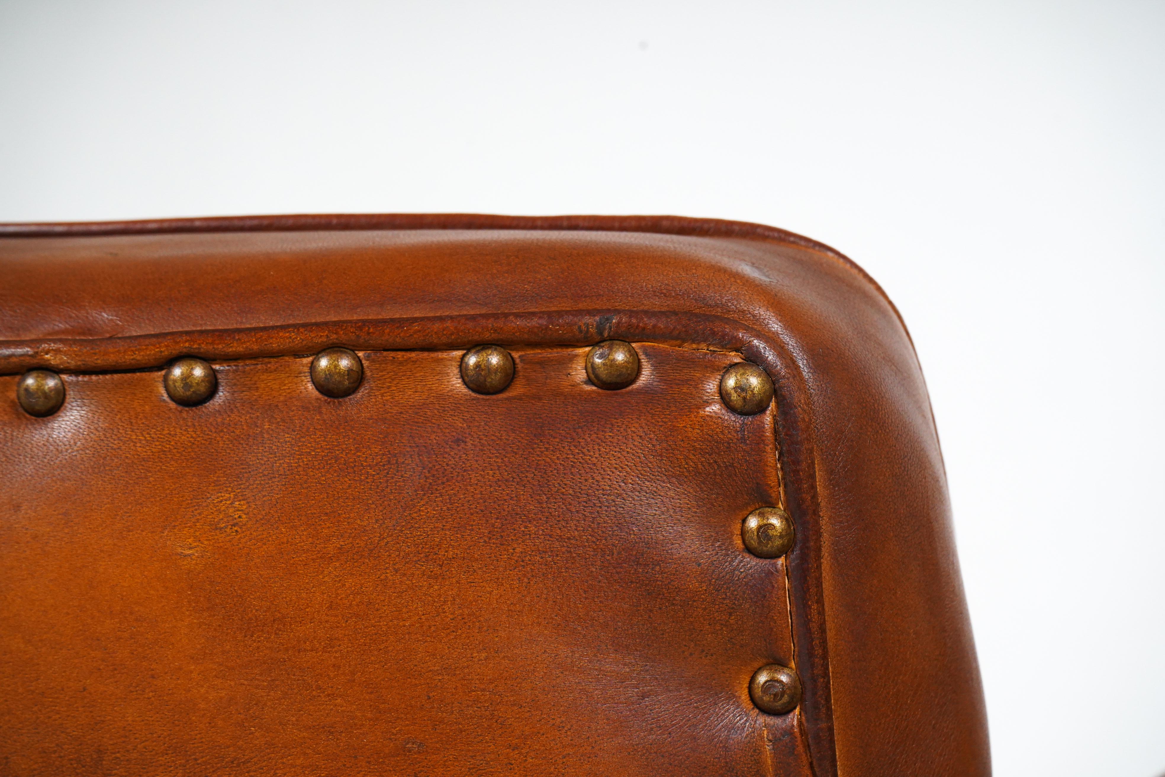Pair of Petite French Leather Club Chairs 3