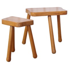 Pair of Petite French Stools, 1950s