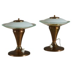 Pair of Petite Italian Space Age Table Lamps, 1950s