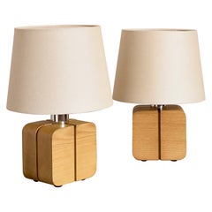 Coppia di piccole lampade da tavolo italiane