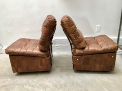Pair of Petite Leather Chairs by De Sede