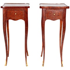Pair of Petite Louis XV Transitional-Style Side Tables