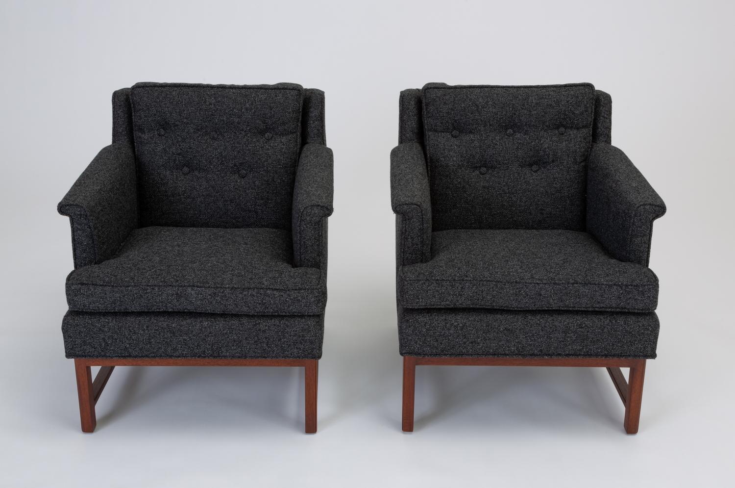 Mid-Century Modern Pair of Petite Lounge Chairs by Edward Wormley for Dunbar