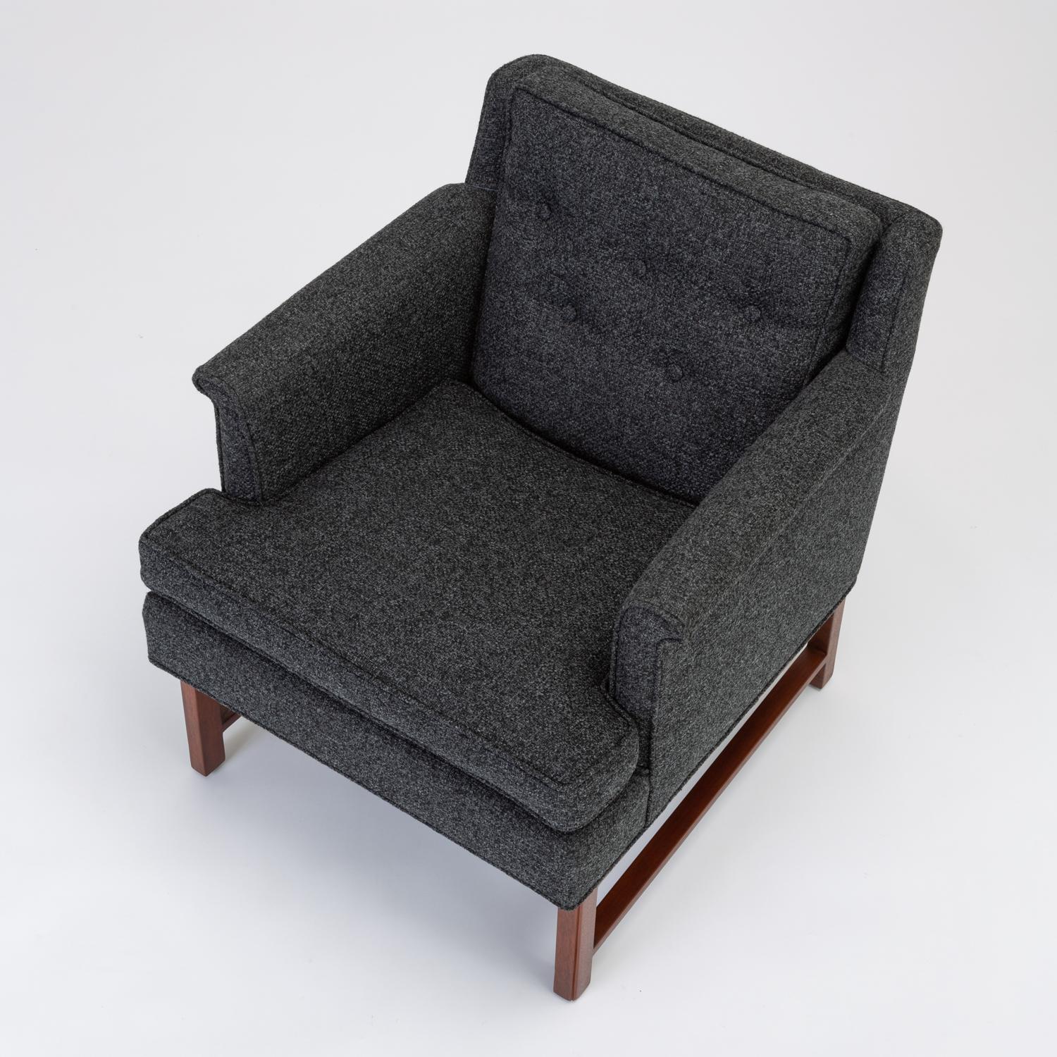 Upholstery Pair of Petite Lounge Chairs by Edward Wormley for Dunbar