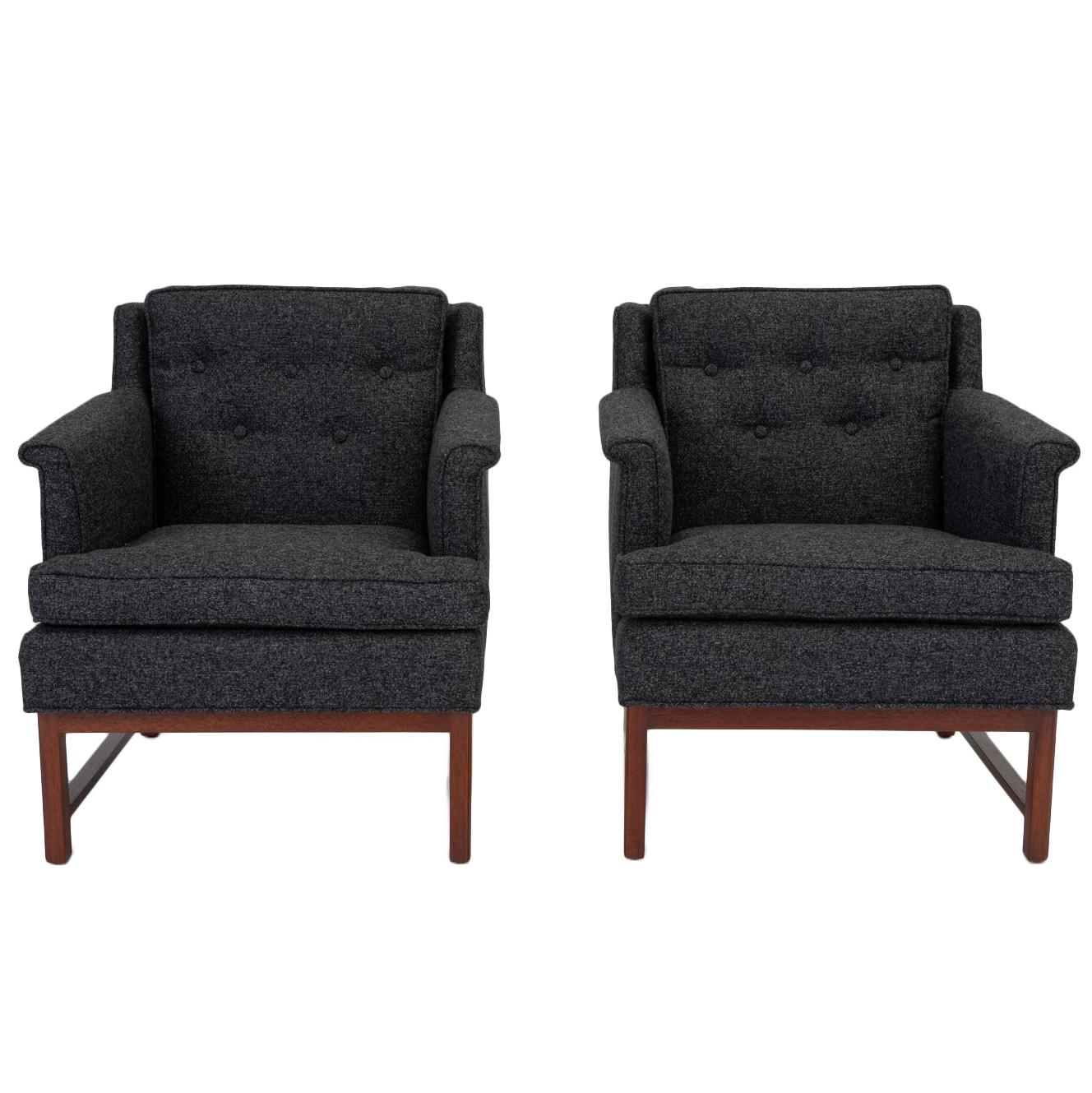 Pair of Petite Lounge Chairs by Edward Wormley for Dunbar