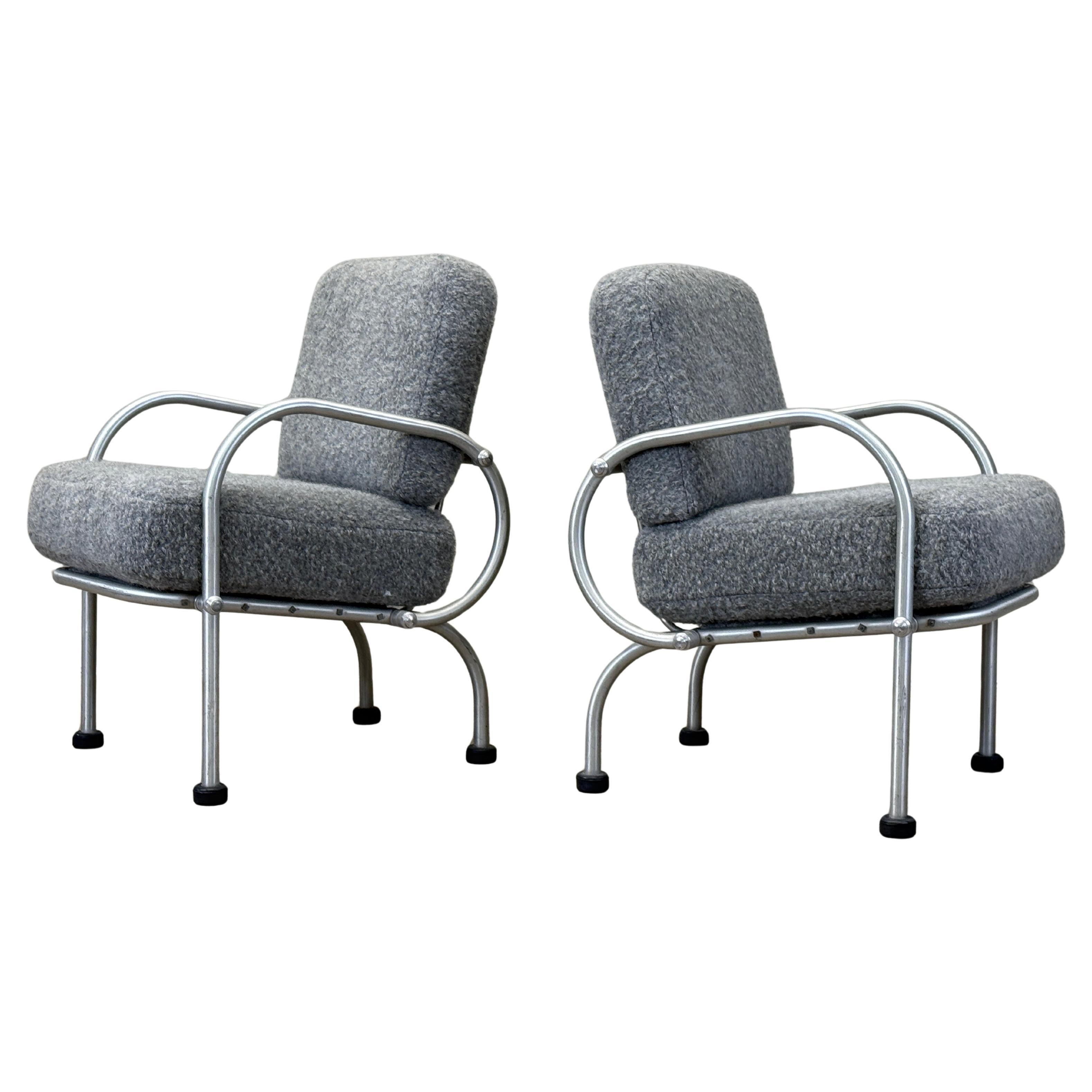 Pair of Petite Lounge Chairs by Warren McArthur For Sale