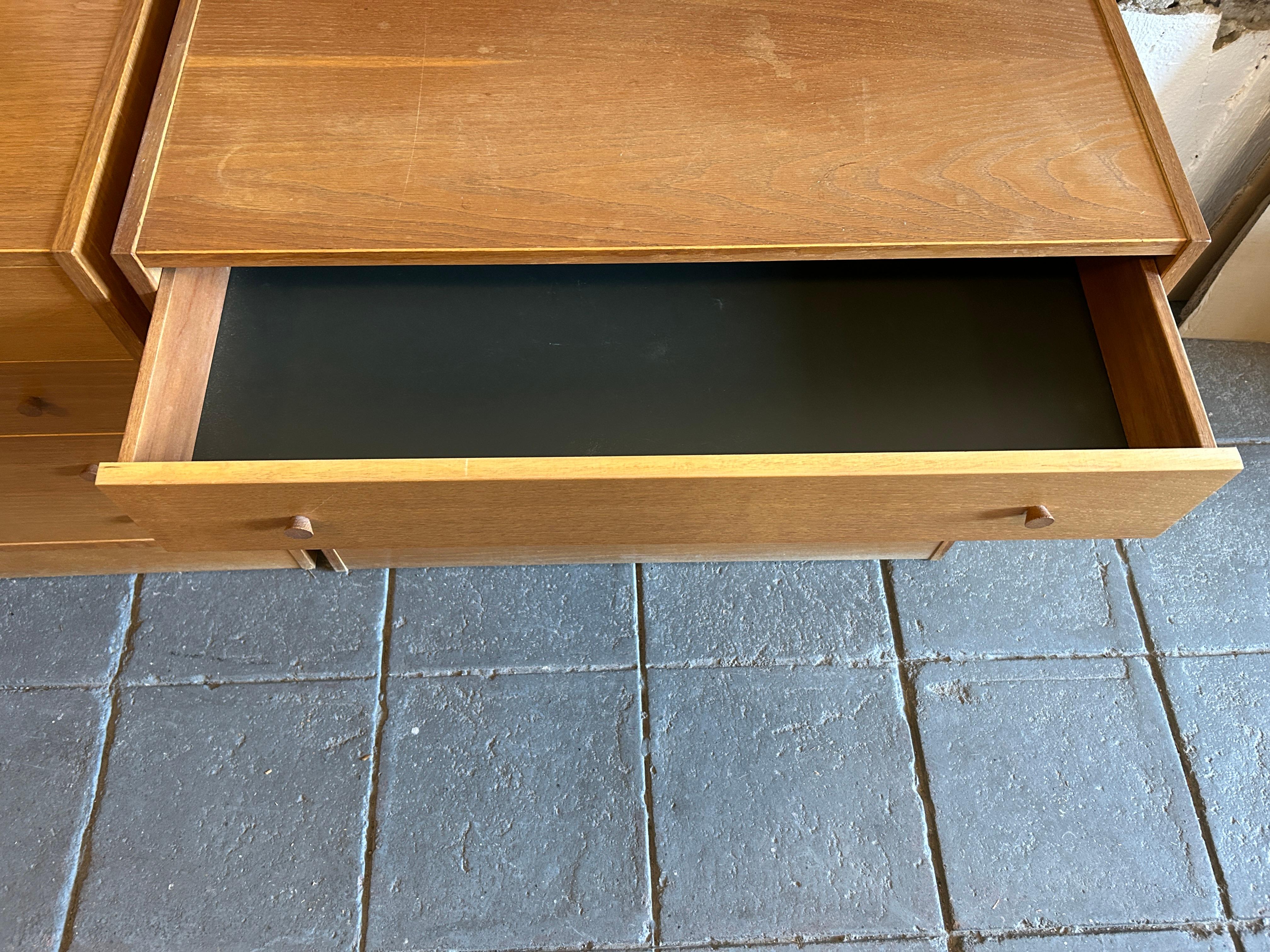 Mid-20th Century Pair of Petite Midcentury Danish Modern Dressers in Light Teak For Sale