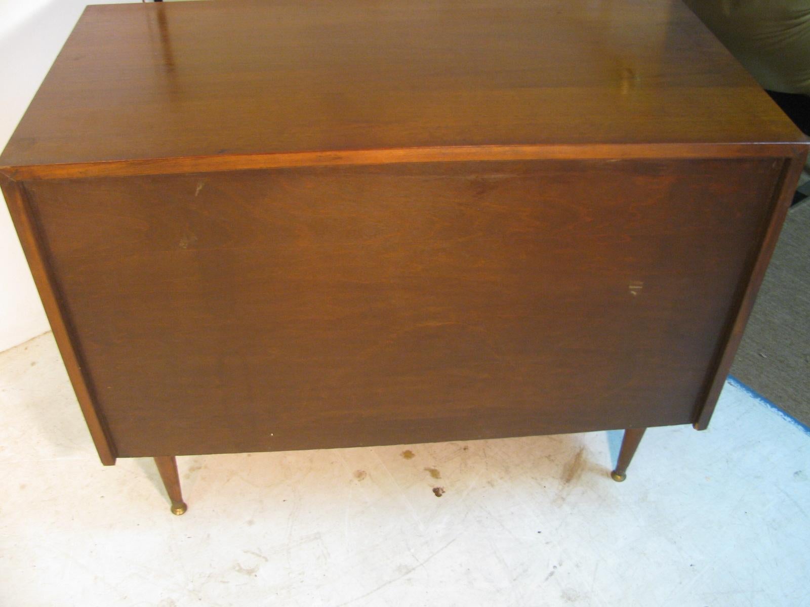 Pair of Petite Mid-Century Modern Walnut Credenzas 4