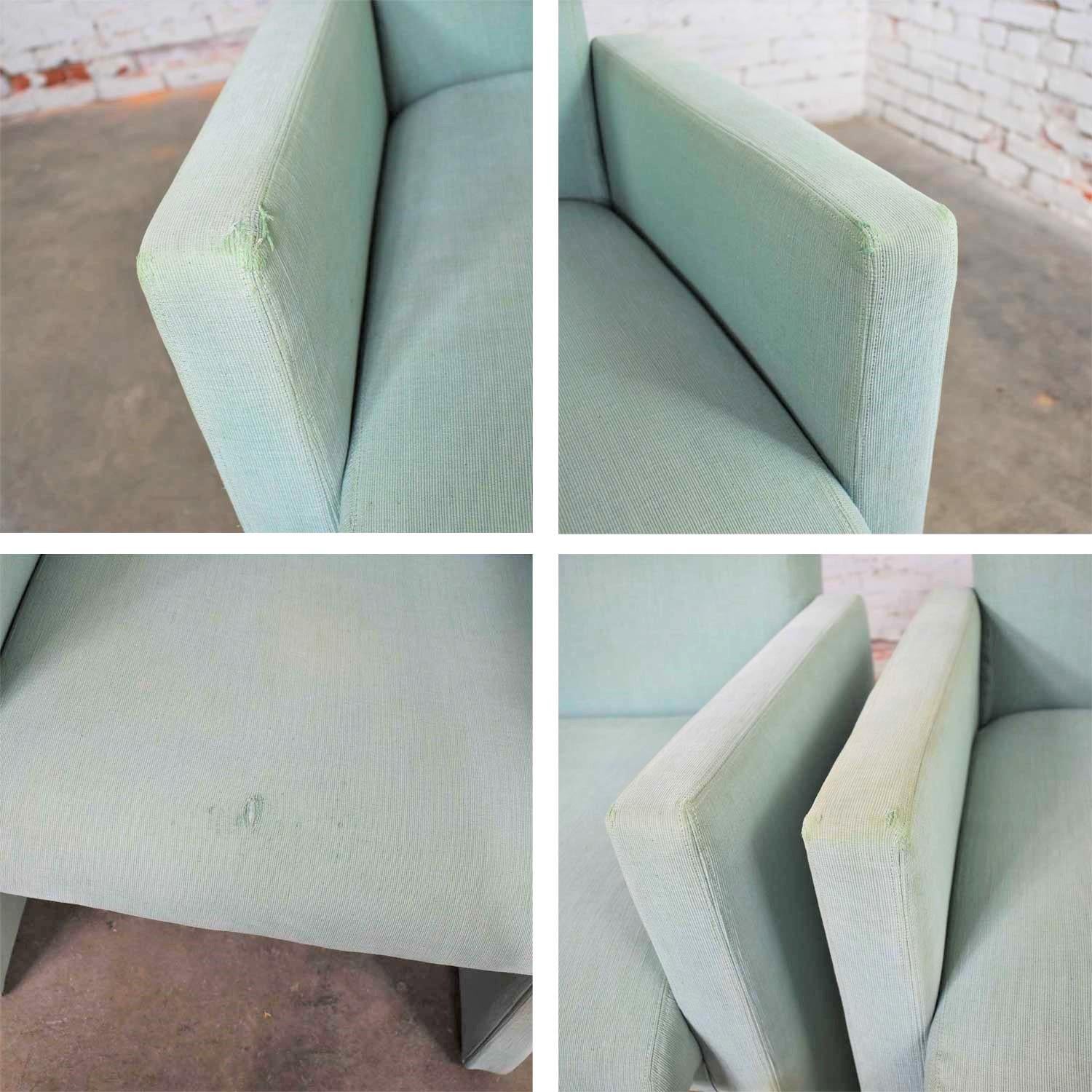 Pair of Petite Modern Accent Chairs in Sea Green 5