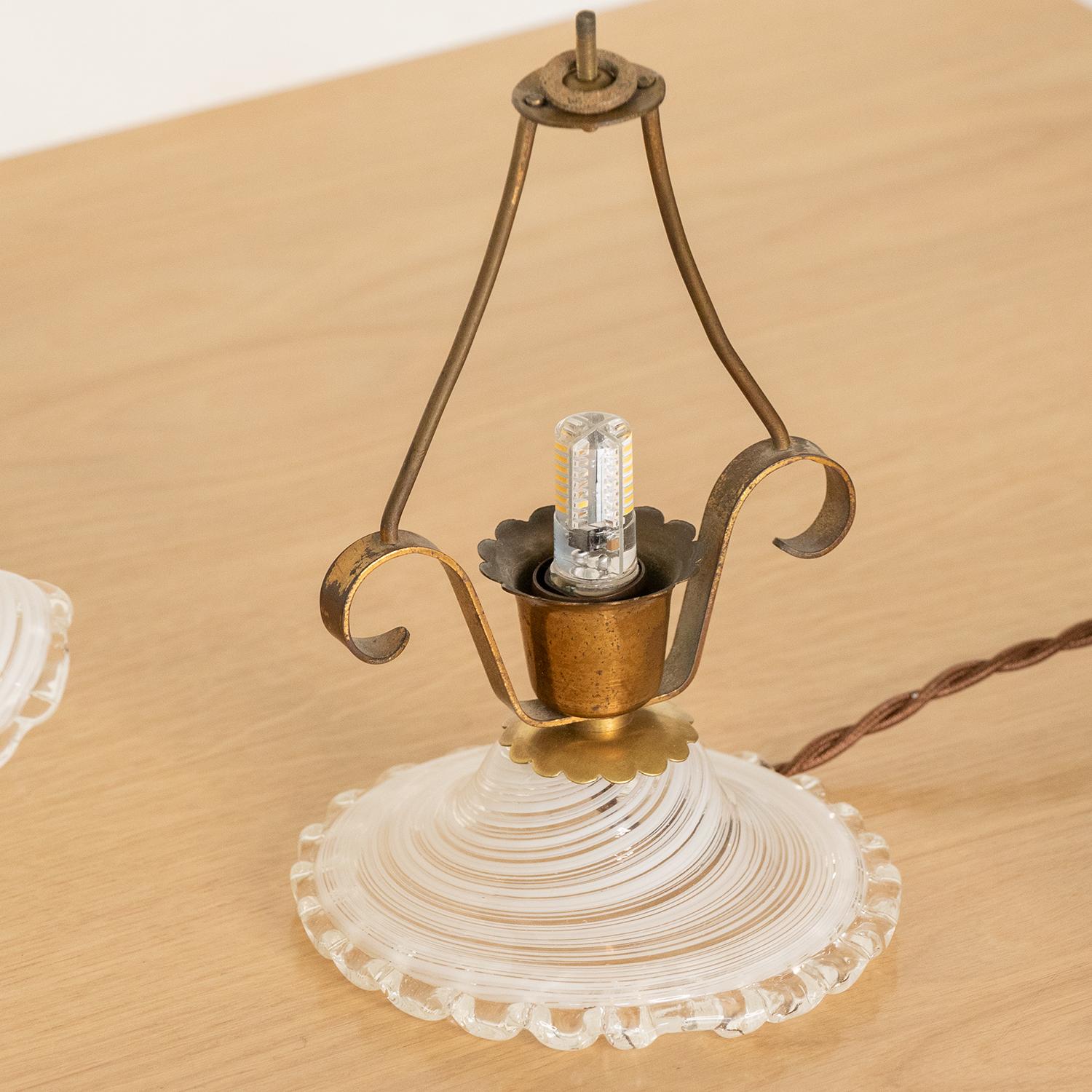 Pair of Petite Murano Glass Table Lamps 5