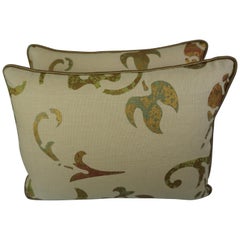 Pair of Petite Nomi Stenciled Pillows